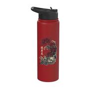 Lys Araignée Rouge Fleur Japonaise Fleur Stainless Steel Insulated Water Bottle