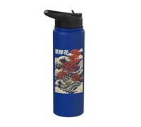 Lys Araignée Rouge Fleur Japonaise Fleur Stainless Steel Insulated Water Bottle