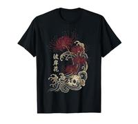 Lys Araignée Rouge Fleur Japonaise Fleur T-Shirt Graphique avec Valeur