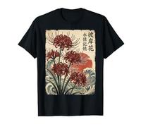 Lys Araignée Rouge Fleur Japonaise Fleur T-Shirt Graphique avec Valeur