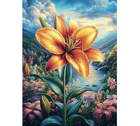 Lys Jaune dans Un Jardin Fleuri Puzzles 300 Pièces pour Adultes Educa Jeu De RéflexionChallenge Créatif Détente Décoration Intérieure Cadeau 300 PCS