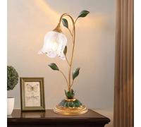 LYSDjia Lampe de table rétro à fleurs décoration créative ampoule E14 abat-jour en verre en forme de fleur idéale for la chambre le salon la lecture de chevet ou un bureau Décoration intérieure