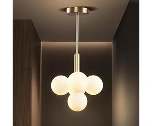 LYSDjia Lustre Moderne Forme Globe doré Forme de Verre Sputnik Plafonnier à Bulles du Milieu du siècle Lampe Suspendue de Couleur Laiton pour Cuisine Chambre à Coucher entrée au-Dessus de la Table