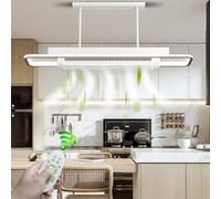 LYSDjia Ventilateur de Plafond avec Lumière et Télécommande 110cm Grand Luminaire Ventilateur Plafond sans pales Dimmable 6 Vitesses Réversible été/hiver Plafonnier Ventilateur Silencieux pour Chambre