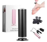 Lyselle Râpe électrique Clenvee,Electrique Lime Ponceuse Rape Pied Avec 60 Tampons De Remplacement Pour Les Pied Pedicure Pied(Black)