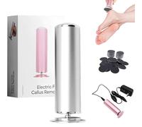 Lyselle Râpe électrique Clenvee,Electrique Lime Ponceuse Rape Pied Avec 60 Tampons De Remplacement Pour Les Pied Pedicure Pied(Silver)
