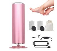 Lyselle Râpe électrique Clenvee, Rapeuse Pieds électrique Lyselle Avec 120 Coussinets De Rechange, Rotation à 360 Degrés Avec Vitesse Réglable, Doux Pour Les Pieds (rose)