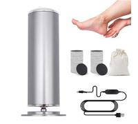 Lyselle Râpe électrique Clenvee, Rapeuse Pieds électrique Lyselle Avec 120 Coussinets De Rechange, Rotation à 360 Degrés Avec Vitesse Réglable, Doux Pour Les Pieds (argent)