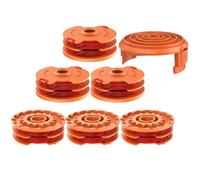 Lyshujli Lot de 6 bobines de fil de rechange WA0007 pour débroussailleuse Worx WG105, WG106, WG108, WG109, WG112, WG113, WG115, WG116, WG117, WG118, WG119, WG119, WG119, 4,9 m G124