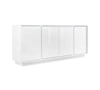 LYSIANE - Buffet 4 Portes Finition Blanc Laqué Brillant Weiss