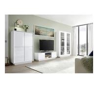 LYSIANE - Ensemble Salon complet Finition Blanc Laqué Brillant Weiss -