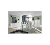 LYSIANE - Ensemble Séjour complet Finition Blanc Laqué Brillant Weiss -