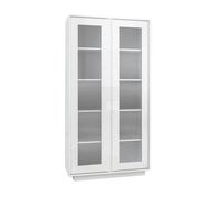LYSIANE - Vitrine 2 Portes Finition Blanc Laqué Brillant Weiss -