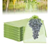 Lysjoy 50 Pièces Sac Protection Fruits, 20x30cm Sachet Protection Raisin, Sachet Protection Fruits Respirant avec Cordon de Serrage, Jardin Plant Fruit Protection Sac, Protéger Les Grappes de Raisin