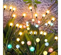 Lysliv Lampes solaires de jardin - Lampe solaire oscillante améliorée - Se balancent par le vent, lumières solaires d'extérieur, décoration de cour, patio, allée, fil de fer haute flexibilité et base