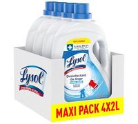 Lysol Désinfectant du Linge Liquide 4x2L - parfum linge frais sans javel