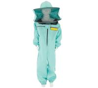 LYSON Combinaison pour enfant avec chapeau amovible - Avec voile - Vêtement de protection pour enfants - Combinaison d'apiculteur - Protection contre les abeilles - Turquoise - Taille 152, Turquoise.,