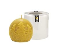 LYSON Moule à bougie en silicone - Rouleau haut avec épicéa - Hauteur : 8,5 cm - Pour cire de soja, cire d'abeille, plâtre, savon, aromathérapie, fabrication de bougies en cire d'abeille - Idée cadeau