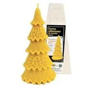 LYSON Moule à bougies en silicone - Arbre de Noël décoré - Bougies d'aromathérapie 3D - Grande bougie en cire d'abeille - Fabrication de bougies en cire d'abeille - Idée cadeau réutilisable