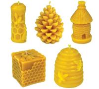 LYSON Moules à bougies Kit de formation Moule en silicone pour bougies Silicone Bougie Verser Moules Bougies en cire d'abeille DIY et artisanales Bricolage Réutilisable Bougie