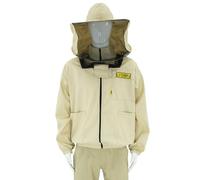 LYSON Veste d'apiculture avec chapeau amovible, chemisier d'apiculture avec voile, chemise de protection pour apiculteur, veste de protection contre les abeilles, insectes, vêtements d'apiculture,