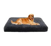 Lysong Comfy Coussin Chien,Paniers Chat Moelleux Dehoussable,Tapis Orthopédique Bon pour Articulations Mousse à Memoire de Forme,Tapis en Peluche pour Animaux De Compagnie(120x80cm)