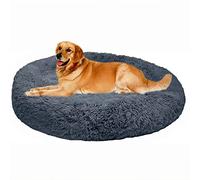 Lysong Panier Chien Grande Rond Moelleux ,Coussin pour Chien Panier Donut,Lit Chien Apaisant en Peluche Doux et Comfy,XL XXL Lit pour Chien Lavable et Anti Strss(150cm)