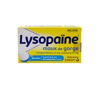 Lysopaïne maux de gorge 36 Comprimés à sucer