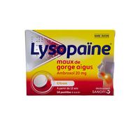 Lysopaïne maux de gorge aigus 18 pastilles à sucer