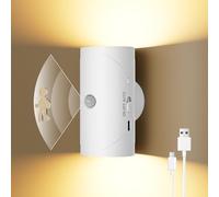 Lysumurl Veilleuse à capteur magnétique, veilleuse avec cellule photoélectrique du crépuscule à l'aube, luminosité réglable, capteur moderne, blanc chaud 3000 K, lumière à capteur pour couloir