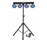 LyteQuest Pack Portique Jeux de lumières PACK-EOS PAR ASTRO DMX 18 Programmes Télécommande 2 Sacs de transport + Clé USB 32G