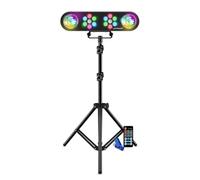 LyteQuest Pack RAINBOW Portique 2 PAR 14 LEDs 2 LED Ball RVB Mode Audio Auto Télécommande Clé USB 32Go