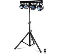 LyteQuest - Pack X-Performer Portique + 4 PAR /UV/FRIZTAL DMX - 18 prog. - 2 sacoches +Tél