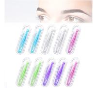LYTIVAGEN 10Pcs Pinces a lentilles de contact, Pince à épiler en silicone, Pinces pour lentilles de contact souples et rigides pour lentilles de contact avec boîte pour Voyage (5 couleurs)
