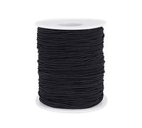 LYTIVAGEN 1mm 100m Cordon élastique, Cordon d'Artisanat, Fil Rouleau de Cordon Elastique pour Bracelets, Bricolage Artisanat, Bracelets Colliers, etc (Noir)