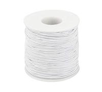 LYTIVAGEN 1mm 100m Cordon élastique, Cordon d'Artisanat, Fil Rouleau de Cordon Elastique pour Bracelets, Bricolage Artisanat, Bracelets Colliers, etc (Blanc)