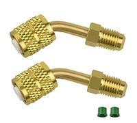 LYTIVAGEN 2Pcs Adaptateur de Connecteur en Laiton Split Connecteur R410A Split Connecteur 5/16 '' SAE à 1/4 '' SAE pour Climatisation Mini Split R410a, Services de CVC et de Réfrigération