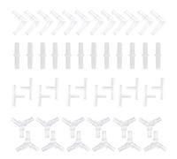 LYTIVAGEN 48 Pcs Connecteurs du Tuyau d'air, Ventouses d'aquarium Transparent, Ventouses pour Aquarium en Plastique T L Y pour Pompes à air d’Aquarium de 6 mm