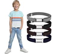 LYTIVAGEN 4Pcs Ceinture Ajustable avec Boucle, Fashion Ceinture Ajustable, Réglable Ceinture avec Boucle Magnétique pour garçons et Filles (4Couleurs)