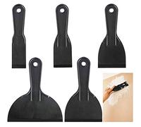 LYTIVAGEN 5Pcs Couteau à Mastic, Outil de Grattoir Flexible, Mur Couteau à Mastic Outil de Grattoir de Peinture en plastique pour décalcomanies, papier peint, pâtisserie et voiture (1.5/2/3/4/6inch)