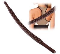 Lytonix 54cm Rouleau Massage Bois con 37 Perle Massaggianti in Legno per Schiena, Spalle e Collo Outils de Massage en Bois, Rouleau Anti Cellulite per Modellare Il Corpo e Alleviare I Dolori Muscolari