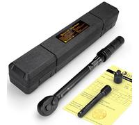 Lytool 1/2" Clé Dynamométrique 20-230 Nm, Barre D'extension 125mm, 1 Adaptateur 1/2" à 3/8", Clé de Torsion pour Voiture, Moto, Camion, Précision ± 3%, 72 Dents, Dans une Boîte Portable