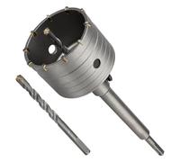 Lytool Scie Cloche à Béton avec Tige SDS Plus,Ø82 mm Scie à Cloche Trépan,Scie à Cloche avec Tige SDS Plus 220 mm,avec Foret de Centrage,Pour Ciment, Brique, Pierre, Mur, Béton Autonivelant,Maçonnerie