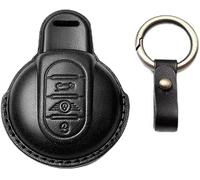 LyTTuu 1 Etuis Porte Clés Voiture pour BMW Mini Cooper F54 F55 F56 F57 F60, Pochette Clés à Distance, étui Protection Porte-Clés, Sac à Clé, Accessoires Portefeuille,Black