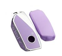 LyTTuu 1 Etuis Porte Clés Voiture pour BMW X1 U11 2022-2023 2024, Pochette Clés à Distance, étui Protection Porte-Clés, Sac à Clé, Accessoires Portefeuille,Purple