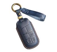 LyTTuu 1 Etuis Porte Clés Voiture pour Jeep Cherokee Compass Dodge Challenger Dart Fiat 500X, Pochette Clés à Distance, étui Protection Porte-Clés, Sac à Clé, Accessoires Portefeuille,3 Button-B