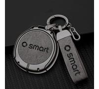 LyTTuu 1 Pieces Voiture Coque Clé pour Smart #1 2022 2023 2024,Boitier Clef Key Case Couvercle ÉTui Housse Protection Conteneur Shell Protecteur Pochette,Grey-B