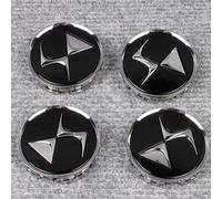 LyTTuu 4 Pièces Voiture Cache Moyeux pour DS DS3 DS4 DS5 DS4S DS6 DS5LS Centre Jante Capuchons Enjoliveurs Décoration Couvercle Central Moyeu Roue Chapeau