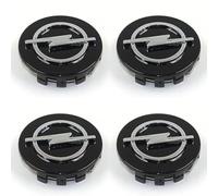 LyTTuu 4 Pièces Voiture Cache Moyeux pour Opel Astra J 2009-2015,Enjoliveurs Moyeu Capuchons Anti-poussière Crème Solaire Pneuset Jantes Accessoires,Black-68mm