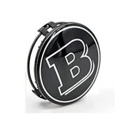 LyTTuu 4 Pièces Voiture Cache Moyeux pour Smart Brabus 75 mm, avec Logo Voiture, Autocollants Roue, Emblème Modification, Accessoires Style,Black